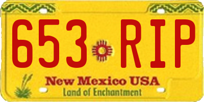 NM license plate 653RIP