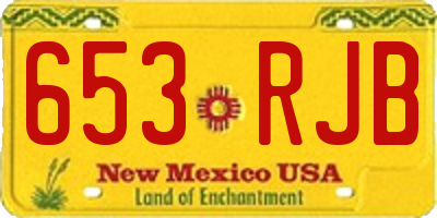 NM license plate 653RJB
