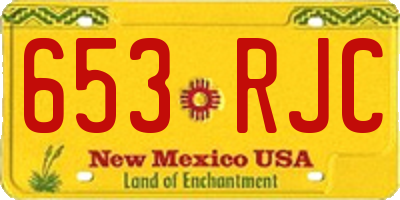 NM license plate 653RJC