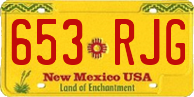 NM license plate 653RJG