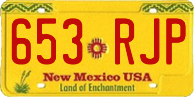 NM license plate 653RJP