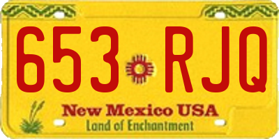 NM license plate 653RJQ