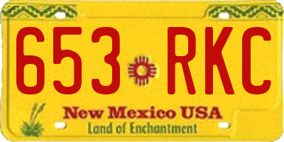 NM license plate 653RKC