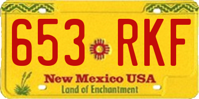 NM license plate 653RKF