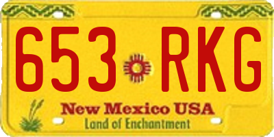 NM license plate 653RKG