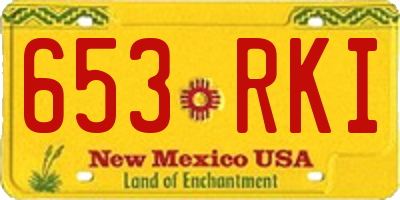 NM license plate 653RKI