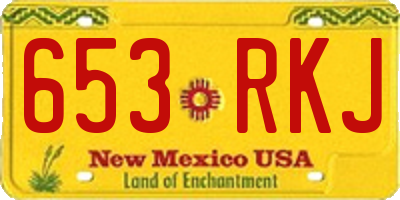 NM license plate 653RKJ