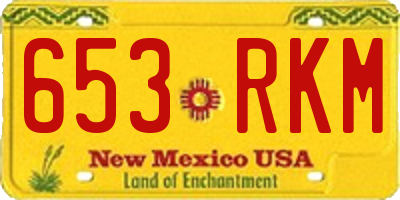 NM license plate 653RKM