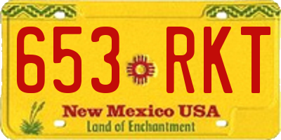 NM license plate 653RKT