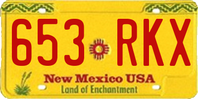 NM license plate 653RKX
