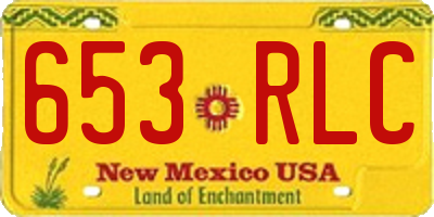 NM license plate 653RLC