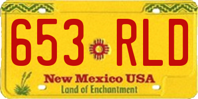 NM license plate 653RLD