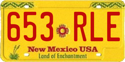 NM license plate 653RLE