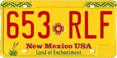 NM license plate 653RLF