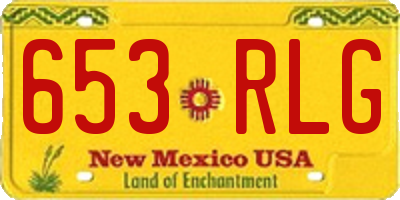 NM license plate 653RLG