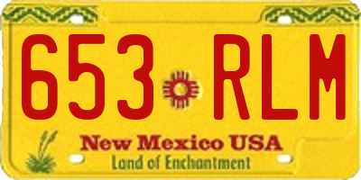 NM license plate 653RLM