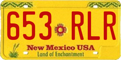NM license plate 653RLR
