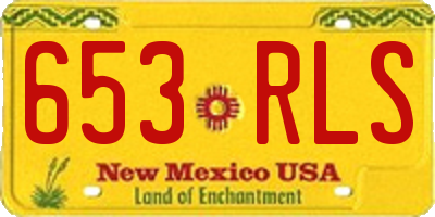 NM license plate 653RLS