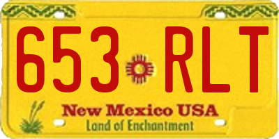 NM license plate 653RLT