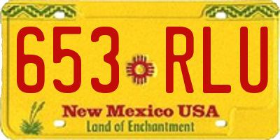 NM license plate 653RLU