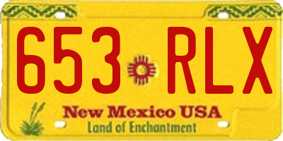 NM license plate 653RLX