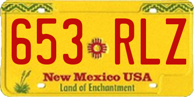 NM license plate 653RLZ
