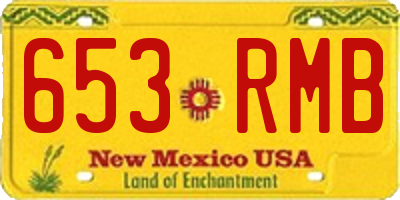 NM license plate 653RMB