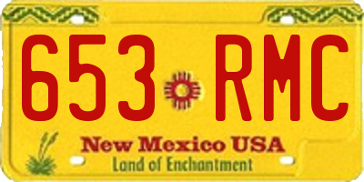 NM license plate 653RMC