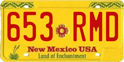 NM license plate 653RMD