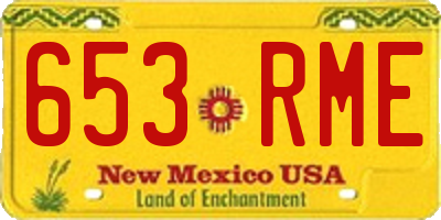 NM license plate 653RME