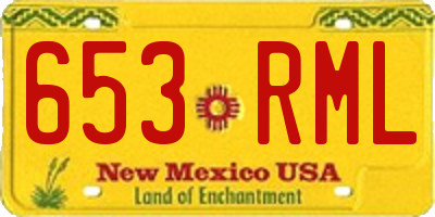 NM license plate 653RML