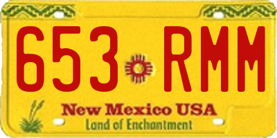 NM license plate 653RMM