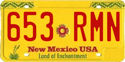 NM license plate 653RMN