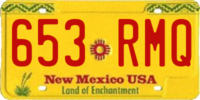 NM license plate 653RMQ