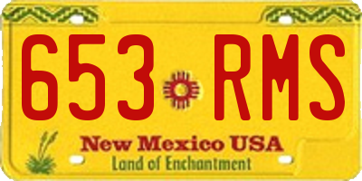 NM license plate 653RMS