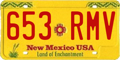 NM license plate 653RMV