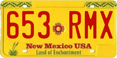 NM license plate 653RMX