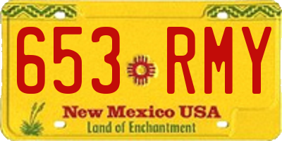 NM license plate 653RMY