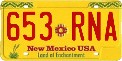 NM license plate 653RNA
