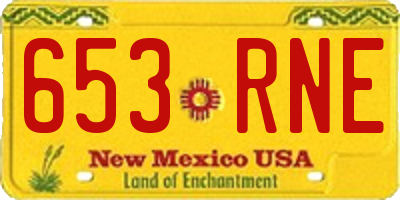 NM license plate 653RNE