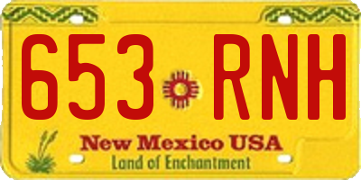 NM license plate 653RNH