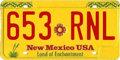 NM license plate 653RNL