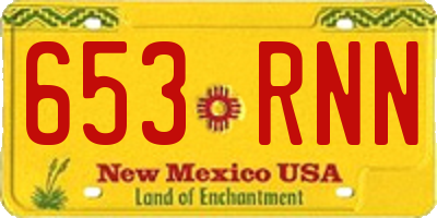 NM license plate 653RNN