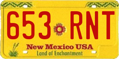 NM license plate 653RNT