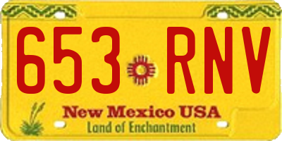 NM license plate 653RNV