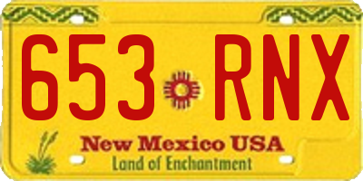 NM license plate 653RNX