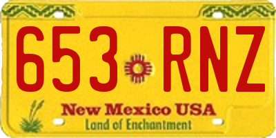 NM license plate 653RNZ