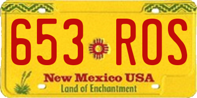 NM license plate 653ROS