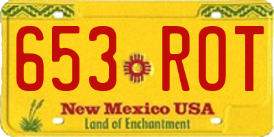 NM license plate 653ROT