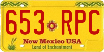 NM license plate 653RPC